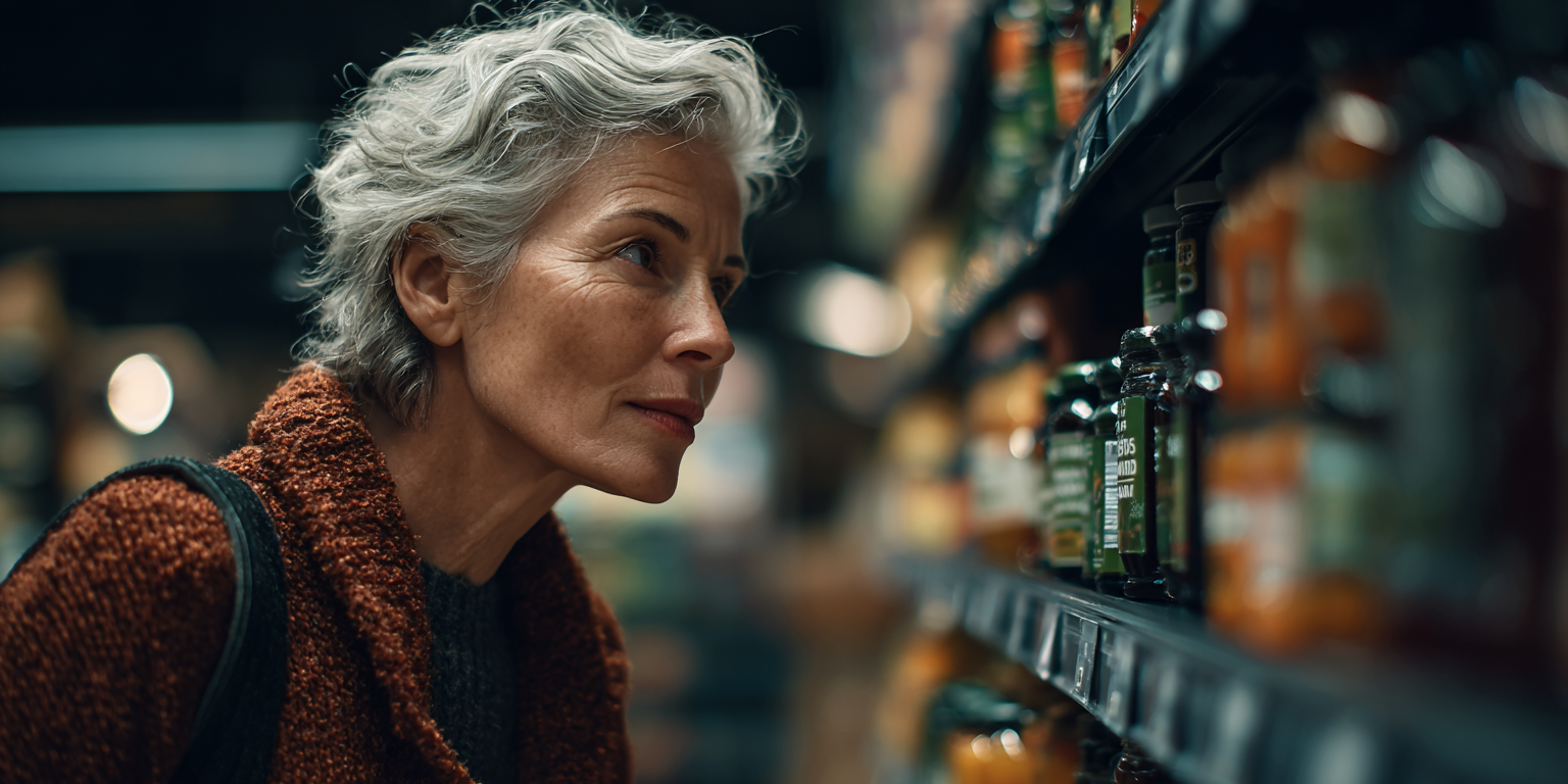 Корисні продукти в супермаркеті